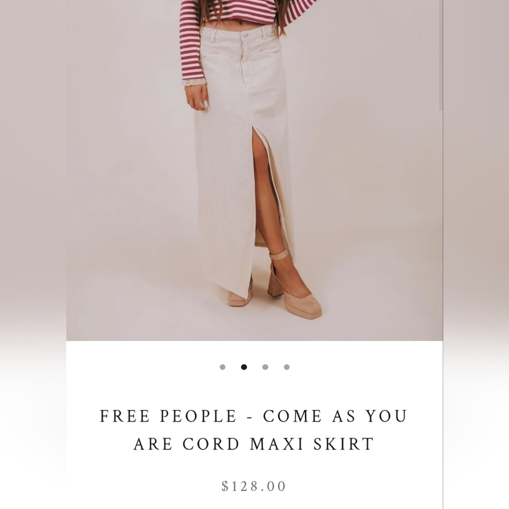 Free People Come as You Are Maxi Skirt Nearly New EC Size 6 - Picture 4 of 7